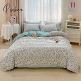 A/B Side，Floral Style 100% Cotton Bedding Set 133X72 Fabric Skin Friendly Duvet Cover 200X200 For