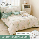 A/B Side，Floral Style 100% Cotton Bedding Set 133X72 Fabric Skin Friendly Duvet Cover 200X200 For