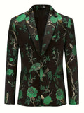 Classic Mens Hand-Embroidered Blazer - Chic & Retro Style - Perfect for Banquets, Parties, & Weddings - A Timeless, Stylish Suit Jacket for Special Occasions