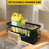 Easy-Install Space-Saving Sink Organizer - Durable Metal Drain Rack for Kitchen & Bathroom Storage, No-Drill Design, Drying Racks