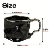 [Creative Crinkled Ceramic Coffee Cup] LJ031-LJ032 Creative Crinkled Ceramic Cup, Mug, Coffee Cup