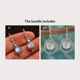 Vintage Moonstone Long Drop Dangle Earrings Wedding Party Jewelry Gift