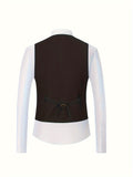 2-Piece Men's Classic Solid Color Dress Suit Set - Single Breasted V-Neck Waistcoat and Fitted Pants for Wedding, Party, Dance, and Formal Occasions - Stylish, Comfortable, and Versatile