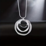 Three Rings Design Pendant Necklace For Men And Women, father's day gift