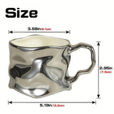 [Creative Crinkled Ceramic Coffee Cup] LJ031-LJ032 Creative Crinkled Ceramic Cup, Mug, Coffee Cup