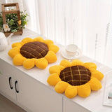 [Cozy Polyester] Sunflower Plush Pillow - Cozy Polyester Cover - Home Decor Accents