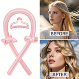[Overnight Gentle Satin Hair Rollers] Heatless Curling Set - Satin Hair Rollers for Overnight Curls - Heatless Hair Curlers with Headband - Gentle and Effective Hair Care