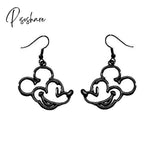 Anime Cartoon Mickey Dangle Earring For Women Cute Alloy Animal Statement Korean Drop Earrings