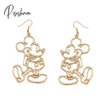 Anime Cartoon Mickey Dangle Earring For Women Cute Alloy Animal Statement Korean Drop Earrings