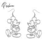 Anime Cartoon Mickey Dangle Earring For Women Cute Alloy Animal Statement Korean Drop Earrings