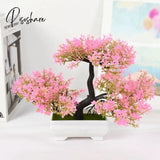 Artificial Plants Bonsai Small Tree Pot Fake Plant Flowers Potted Ornaments For Home Room Table