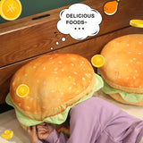 [Soft Machine Washable Burger Cushion] Classic Burger Shaped Cushion - Soft, Machine Washable Office Chair Cushion & Sofa Cushion, Idea Gift for Friends and Family