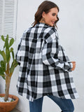 Chic & Elegant Women's Plaid Lapel Shirt - Easy-Care, Durable Casual Wear for Spring/Fall, Perfect for Every Occasion