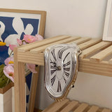 Silent Minimalist Roman Numeral Clock - Vintage Creative Twist Wall Clock for Home Bedroom Living Room