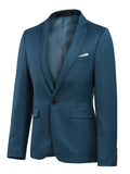 Men's Semi-formal Blazer, Two Button Flap Pocket Suit Jacket