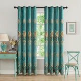 1 Panel Chenille Semi Blackout Curtains, European Embroidered Flower Curtains for Living Room Bedroom Window Door Decoration Home Decor