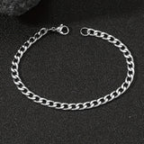 1pc Men's Minimalist Stainless Steel Chain Bracelet Hip Hop Jewelry