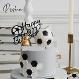 Basketball Football Theme Party Cupcake Topper Happy Birthday Cake Flage For Kids Boy Decors