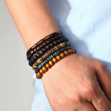 6pcs/set Simple Fashion Beaded Bracelet For Men Women Accessories Gift Suitable For Daily Wear