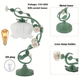 Rose Desk Lamp - Flower Table Light Bedside Reading Lamp for Bedroom Art Decoration