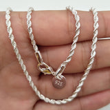 Twist Chain Necklace Size 16 In, 18 In, 20 In, 22 In, 24 In, 26 In, 28 In, 30 In, father's day gift