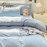 Yanyangtian Bed Linen Bedding Set Washed Cotton Four-Piece Sheets Set Comfort Sets Solid Christmas