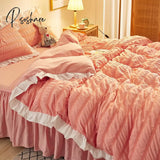 Bedding Set Luxury Soft Bed Spreads Heightened Skirt Princess Bedspread Sheet For Girl Cover