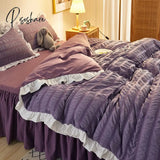 Bedding Set Luxury Soft Bed Spreads Heightened Skirt Princess Bedspread Sheet For Girl Cover