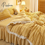 Bedding Set Luxury Soft Bed Spreads Heightened Skirt Princess Bedspread Sheet For Girl Cover