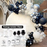 Black Gold Balloon Garland Arch Kit Confetti Latex 30Th 40Th 50Th Birthday Party Balloons