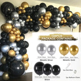 Black Gold Balloon Garland Arch Kit Confetti Latex 30Th 40Th 50Th Birthday Party Balloons