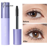 Black Mascara 4D Silk Fiber Waterproof Extra Volume Smudge-Proof Curling Lengthening Eyelash