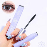 Black Mascara 4D Silk Fiber Waterproof Extra Volume Smudge-Proof Curling Lengthening Eyelash