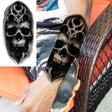 Black Skull Halloween Skeleton Temporary Tattoo For Men Adults Realistic Lion Tiger Wolf Scary Fake