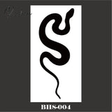 Black Snake Temporary Tattoo Stickers For Women Men Body Waist Waterproof Fake Dark Wine Big Size