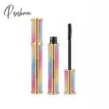 Black Thick Lengthening 4D Mascara Silk Fiber Eyelash Makeup Cosmetic Waterproof Starry Sky 3D