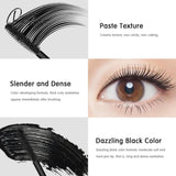 Black Thick Lengthening 4D Mascara Silk Fiber Eyelash Makeup Cosmetic Waterproof Starry Sky 3D