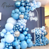 Blue Macaron Balloon Garland Arch Kit Birthday Party Decor Foil Latex Ballon Wedding Baby Shower