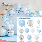 Blue Macaron Balloon Garland Arch Kit Birthday Party Decor Foil Latex Ballon Wedding Baby Shower