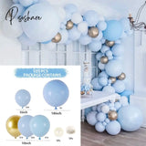 Blue Silver Metal Balloon Garland Arch Wedding Birthday Balloons Decoration Party Latex For Kids