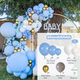 Blue Silver Metal Balloon Garland Arch Wedding Birthday Balloons Decoration Party Latex For Kids