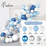 Blue Silver Metal Balloon Garland Arch Wedding Birthday Balloons Decoration Party Latex For Kids