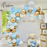 Blue Silver Metal Balloon Garland Arch Wedding Birthday Balloons Decoration Party Latex For Kids