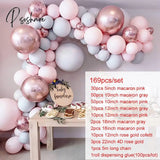 Blue Silver Metal Balloon Garland Arch Wedding Birthday Balloons Decoration Party Latex For Kids