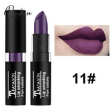 Brand Black Lipstick Retro Dark Color Lipsticks Matte Waterproof Blue Vampire Holloween Party