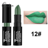 Brand Black Lipstick Retro Dark Color Lipsticks Matte Waterproof Blue Vampire Holloween Party