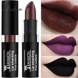 Brand Black Lipstick Retro Dark Color Lipsticks Matte Waterproof Blue Vampire Holloween Party