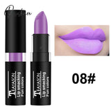 Brand Black Lipstick Retro Dark Color Lipsticks Matte Waterproof Blue Vampire Holloween Party