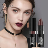 Brand Black Lipstick Retro Dark Color Lipsticks Matte Waterproof Blue Vampire Holloween Party