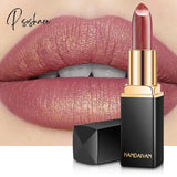 Brand Professional Lips Makeup Waterproof Long Lasting Pigment Nude Pink Mermaid Shimmer Lipstick